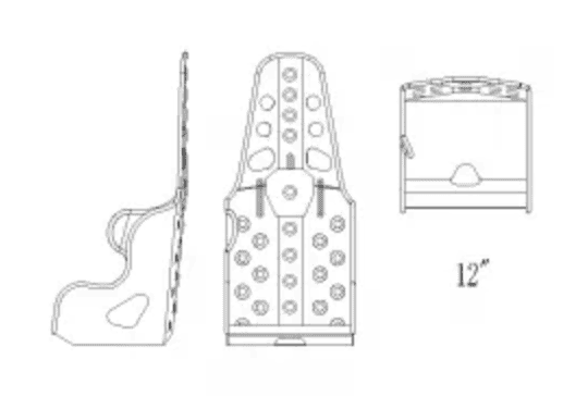 12" full alloy competition seat