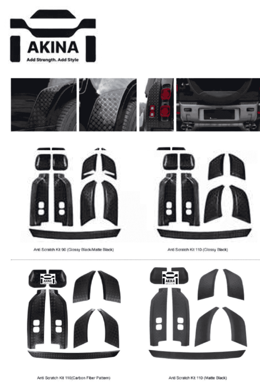 2020 Up Defender Anti-Scratch Kits
