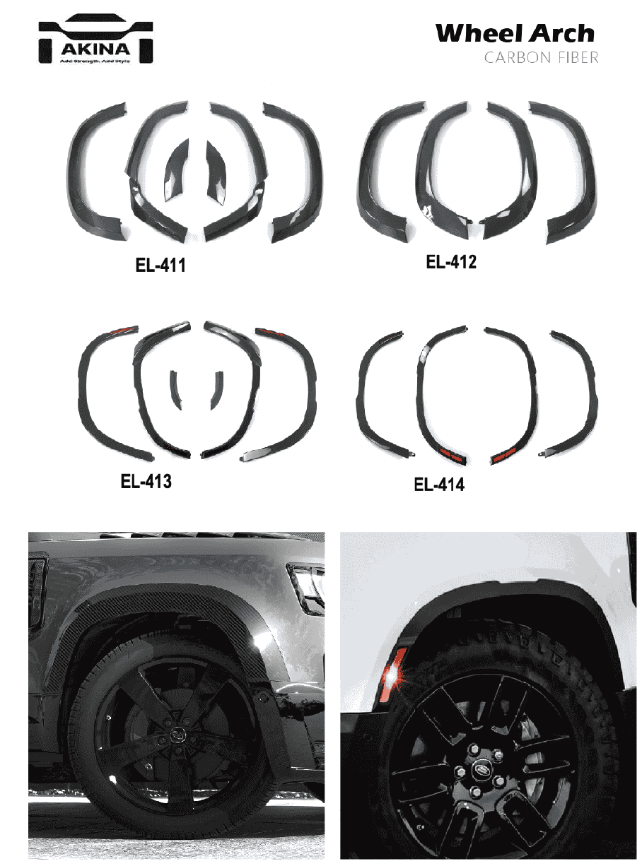 2020 Up Defender Bodykit, Over Fenders - Carbon Fibre