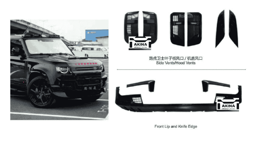 2020 Up Defender Bodykit, Hood Accessories