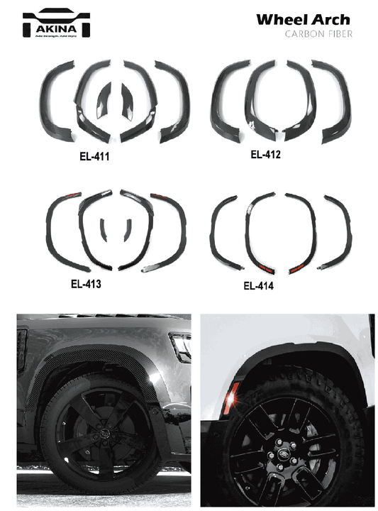 2020 Up Defender Bodykit, Over Fenders - Carbon Fibre