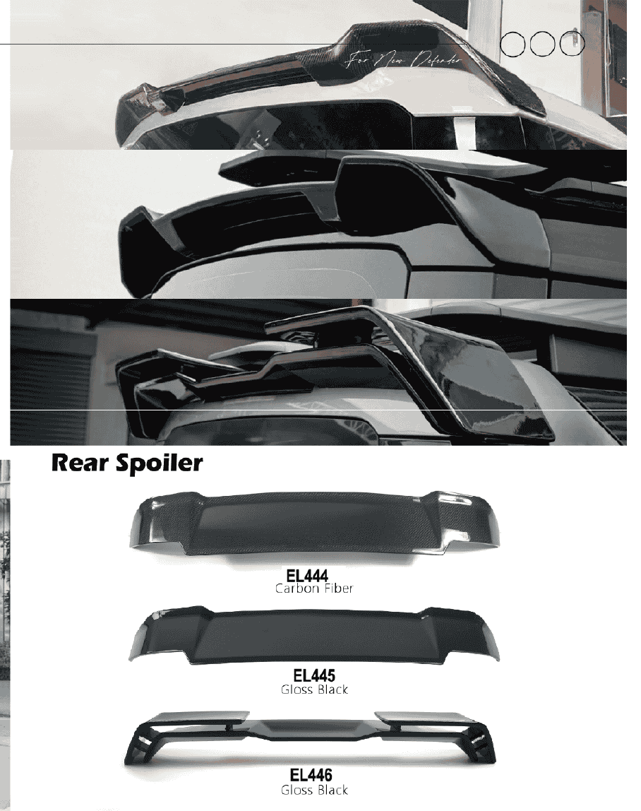 2020 Up Defender Designer Series Spoiler/Wing - Gloss Black Variants