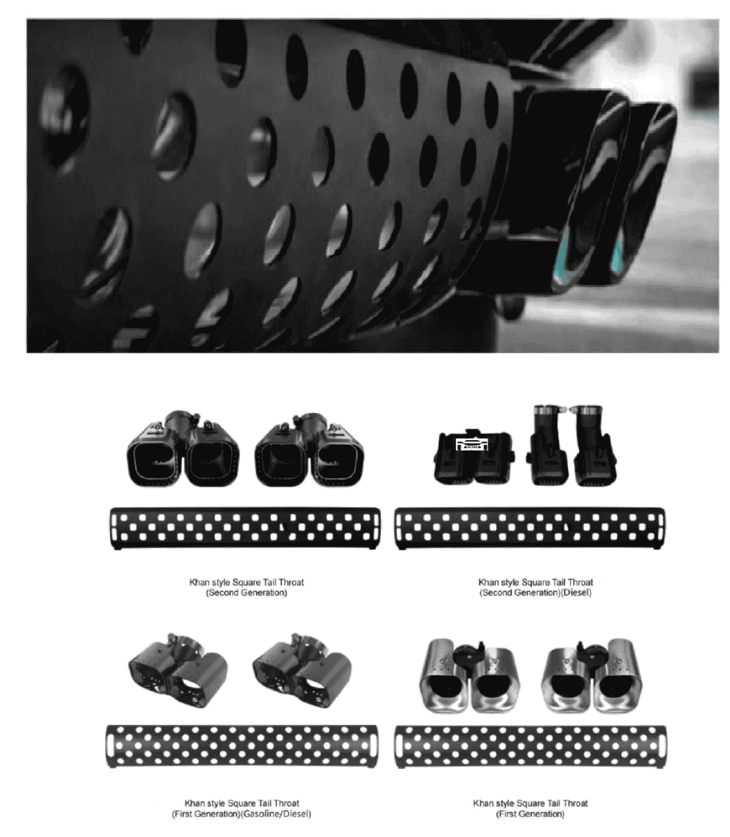 2020 Up Defender exhaust tips