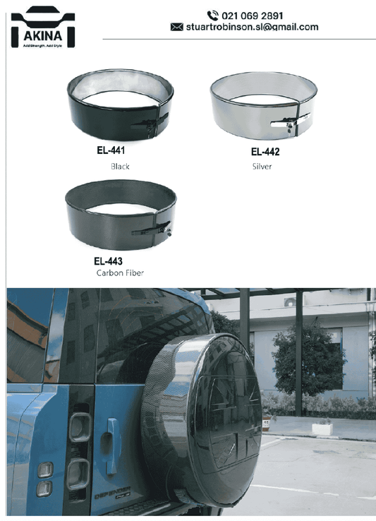 2020 Up Defender Spare wheel cover ring only - Alloy Silver Variant