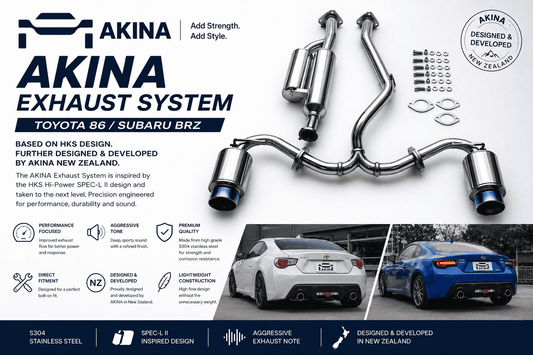 AKINA Toyota 86 Subaru BRZ Performance Exhaust System ZN6 ZC6 FA20 2012-2021