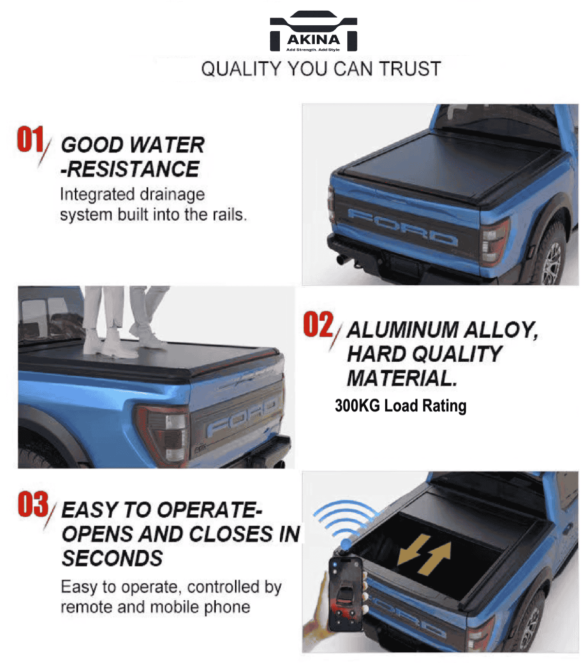 Tonneau cover ADVANCED PLUS- Akina electric