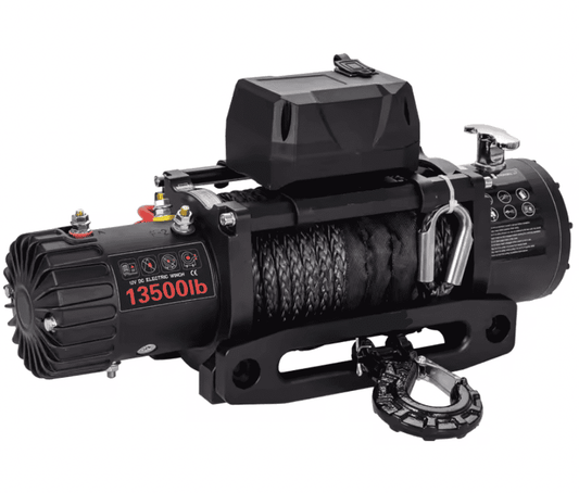 AKINA 13,500LB Electric Winch – Synthetic Rope, Wireless Control (12V 4x4 Recovery Winch)
