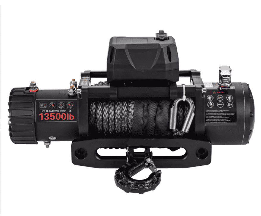 AKINA 13,500LB Electric Winch – Synthetic Rope, Wireless Control (12V 4x4 Recovery Winch)