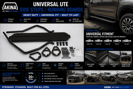 AKINA Heavy Duty Side Steps | Ranger Hilux Triton D-Max BT50