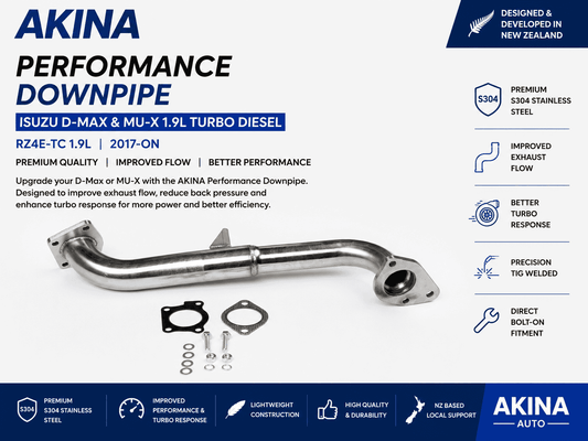 Isuzu D-Max & MU-X 1.9L Turbo Diesel (2017-On) AKINA Downpipe