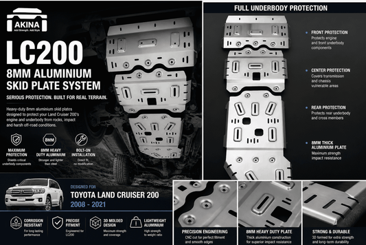 Toyota Land Cruiser 200 Aluminium Skid Plate System